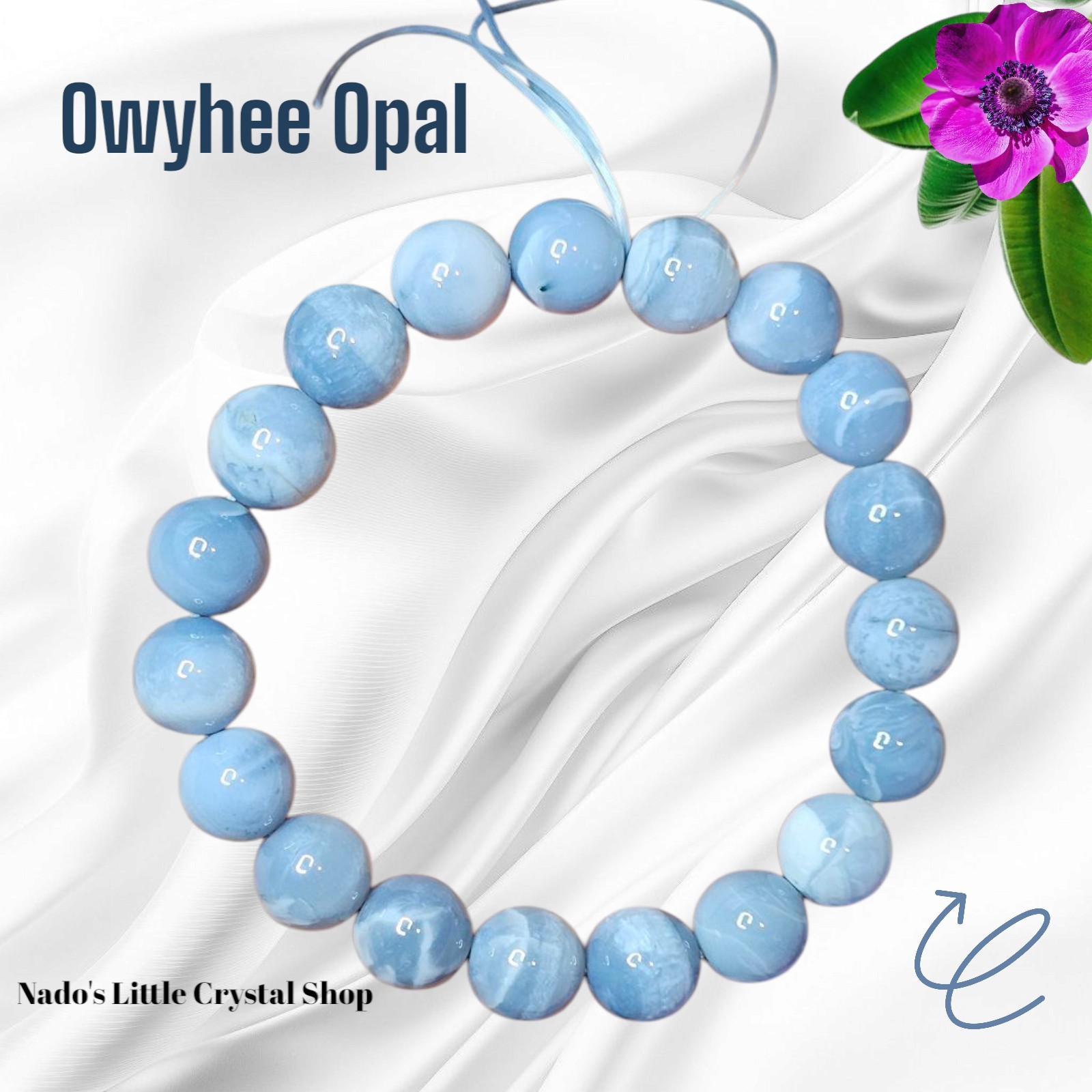 Owyhee Opal From USA 8.5mm Bracelet