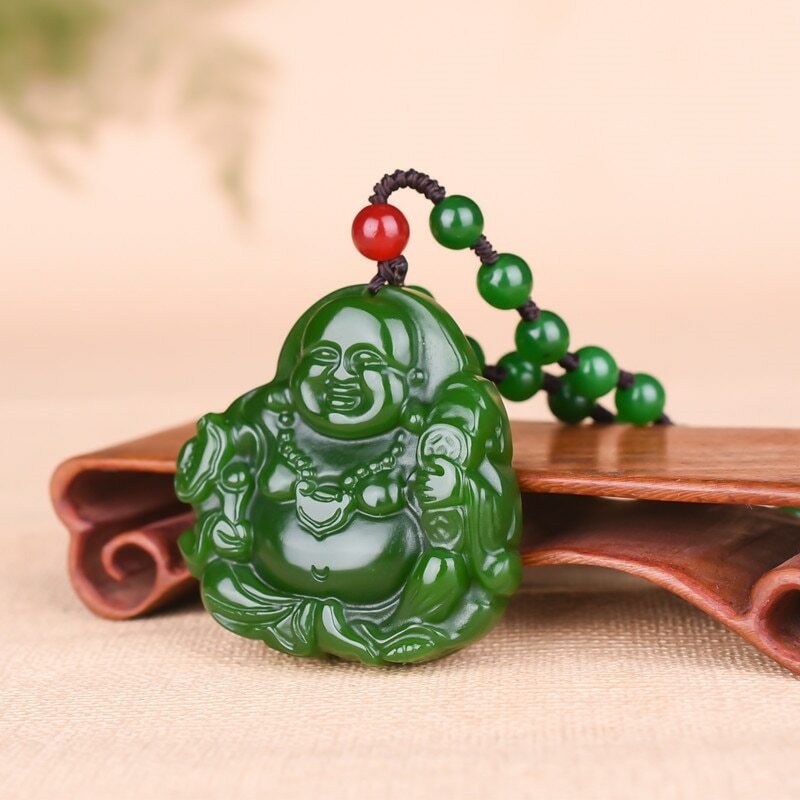 Jade Maitreya Pendant Necklace Charms Charm Jewelry Buddha Natural
