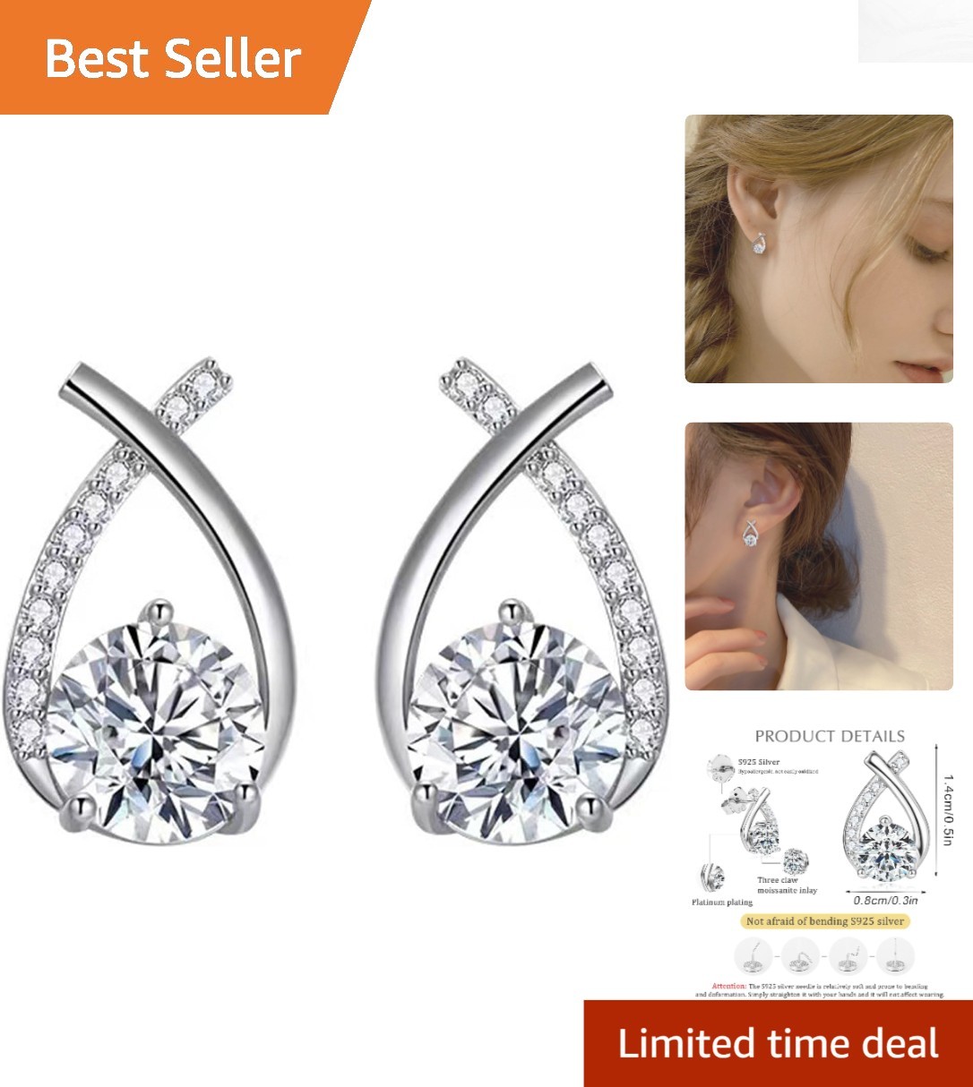 Luxury Lymph Flow Earrings: Germanium Therapy & Zircon Elegance for Gifting