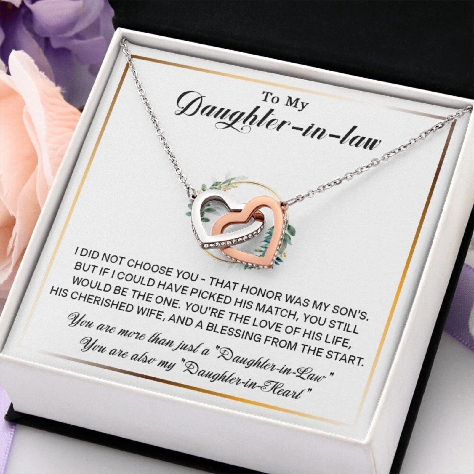 To My Daughter-In-Law Necklace, Gift For Daughter In Law, Daughter In Law Gift