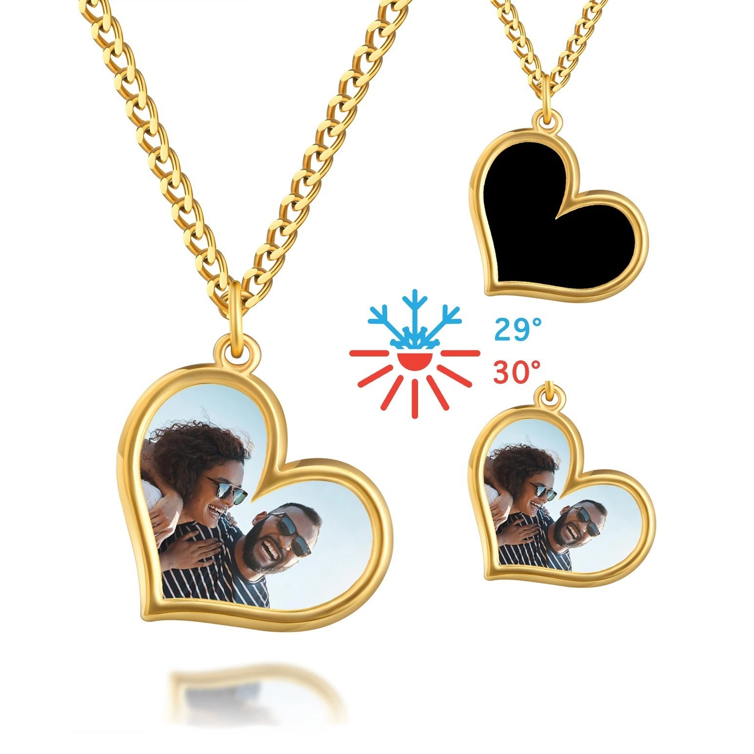 Personalized Heat-Activated Magic Necklace Customized Hidden Picture