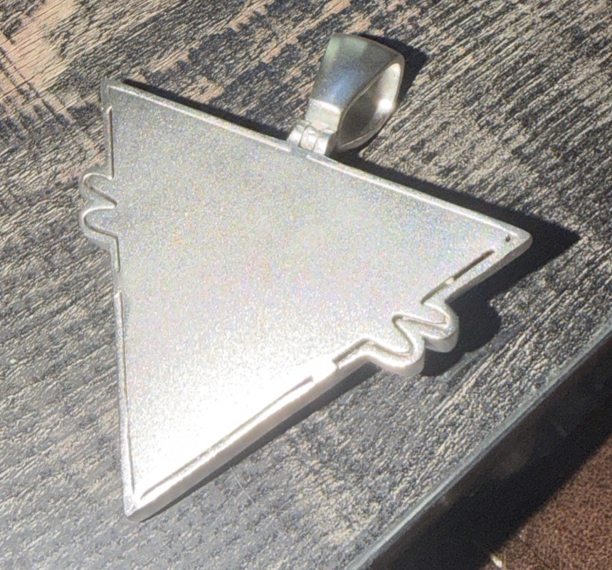 Helloice Iced Green Enamel Baguette Cut Egyptian Pyramid Eye of Horus Pendant