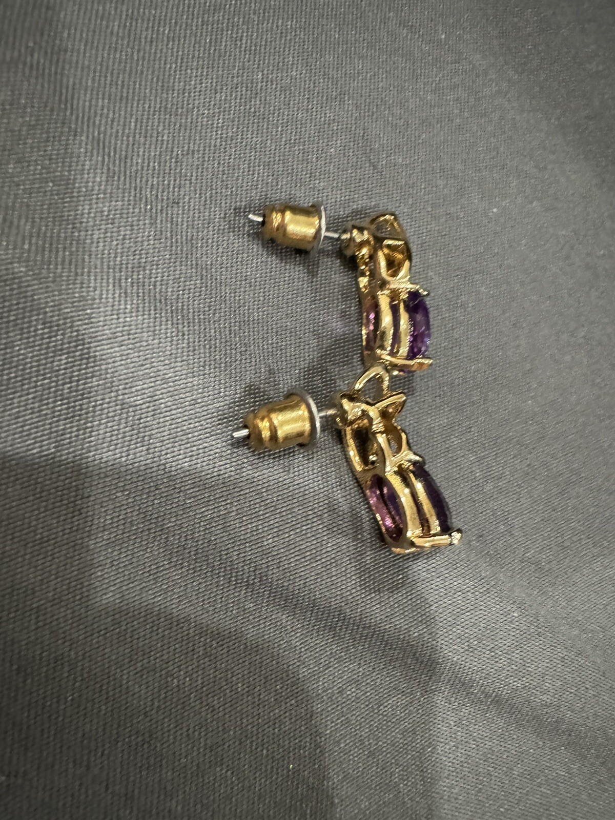 Gold Plated Amethyst Earring And Necklace Set