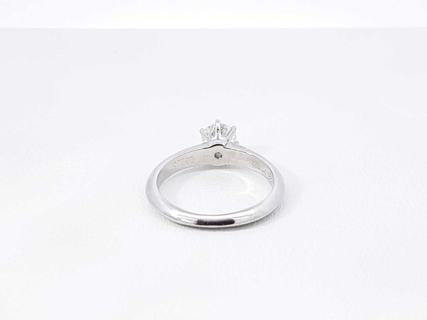 Tiffany & Co 0.48 Ct Diamond & Platinum Solitaire Ring 3.9g Sz 3.75 Fw0226ozxzdu