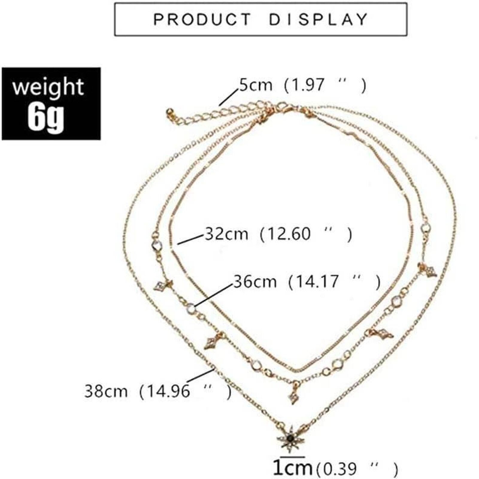 Multi Layered Chain Rose Gold Necklace