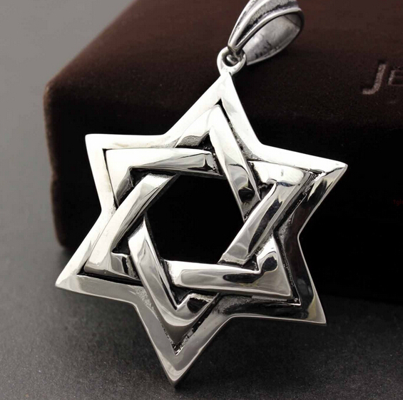 Fashion Stainless Steel Biker Religious David star Pendant High Quality Charms