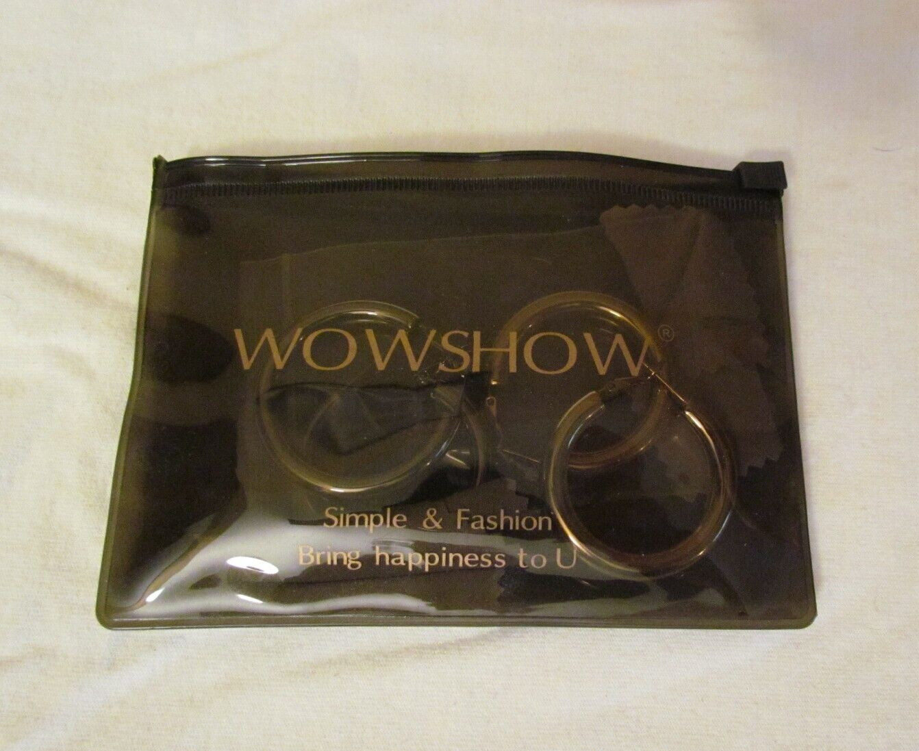 WOWSHOW Gold and Silver Hoop Earrings 2 pair