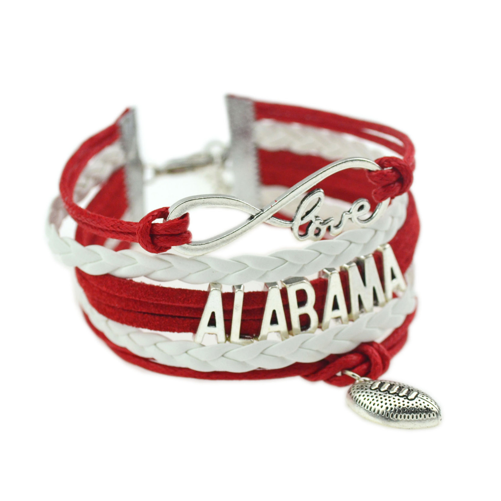 Alabama Crimson Tide BRACELET Charm Red University Team Football Jewelry NEW