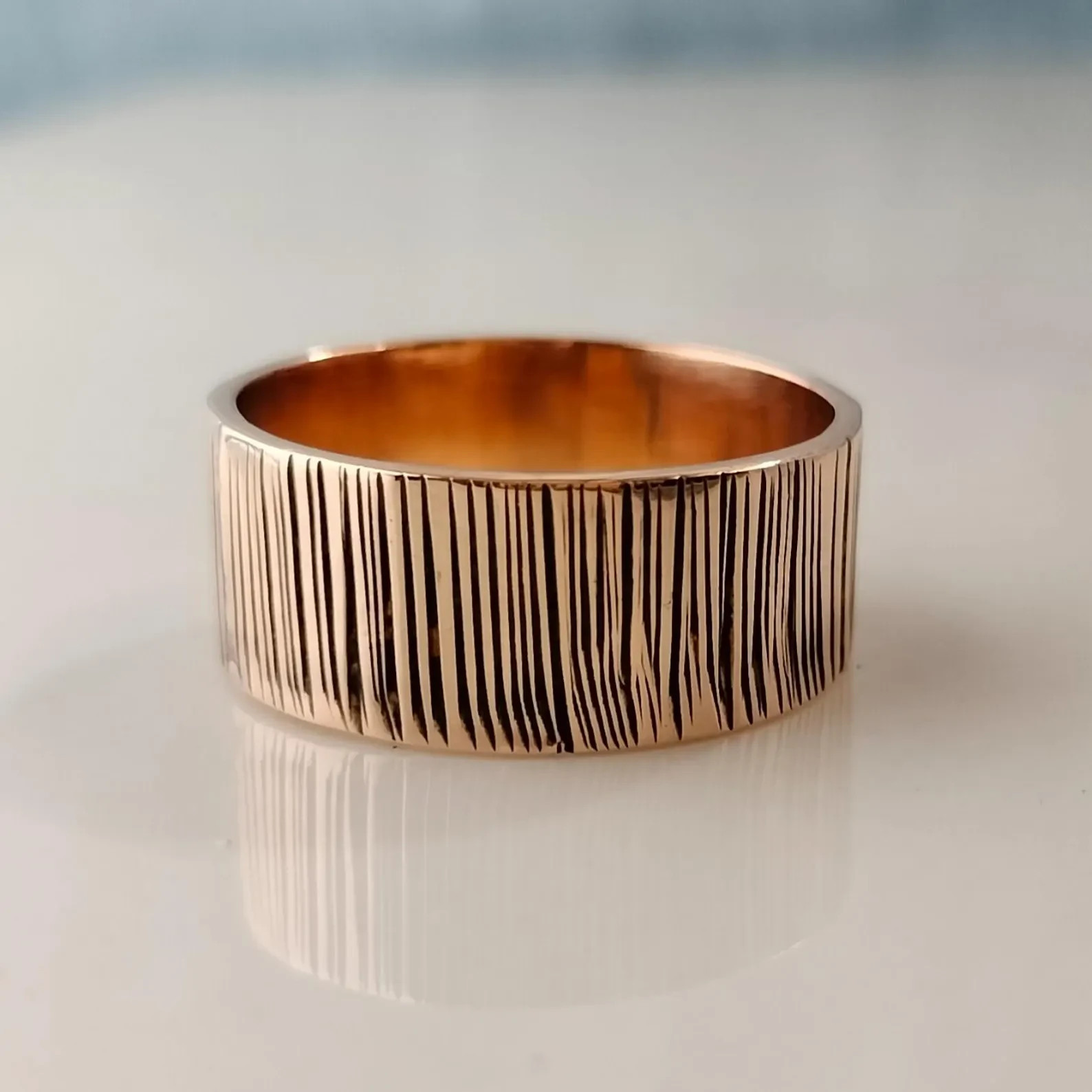 Solid Pure Copper Minimalist Healing Ring, Handmade, Unisex, Band Ring