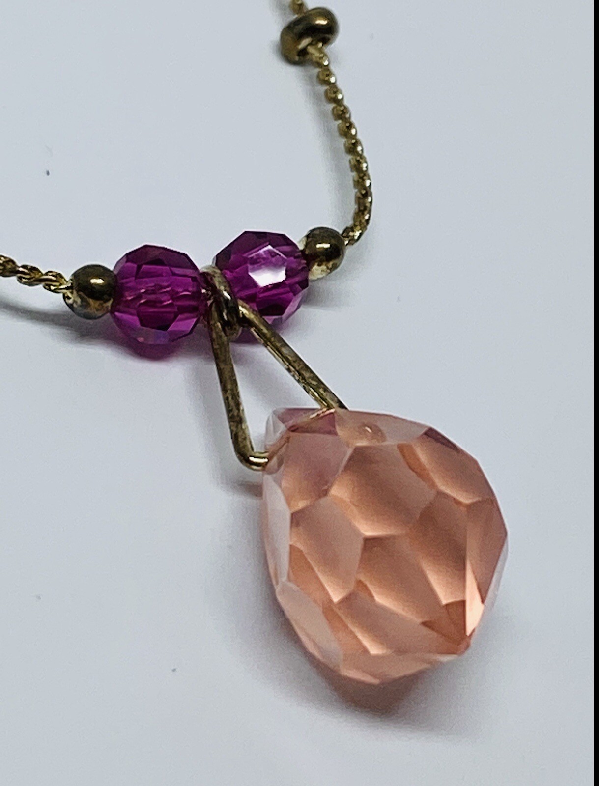 Necklace 19-22″ GoldTone Multicolored Stones Dillards Crystal Collection NWT