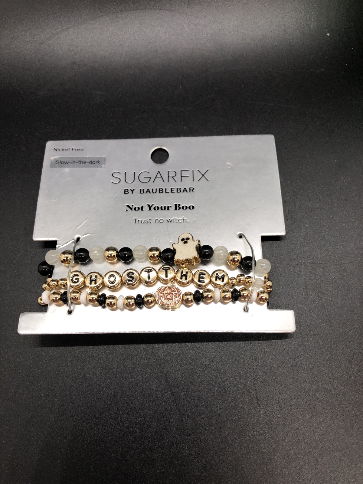 Sugarfix By Baublebar Bracelet Trio Not Your Boo Ghost Them Trust No Witch Glow