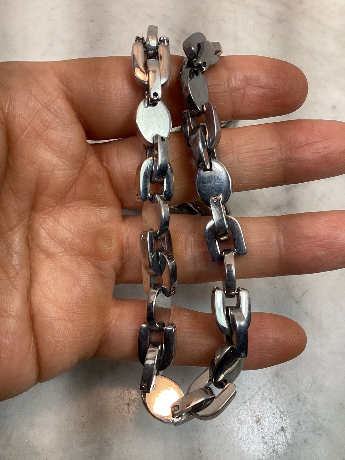 DOLCE & GABBANA D&G Stainless Link Chain Necklace 21.5” Long