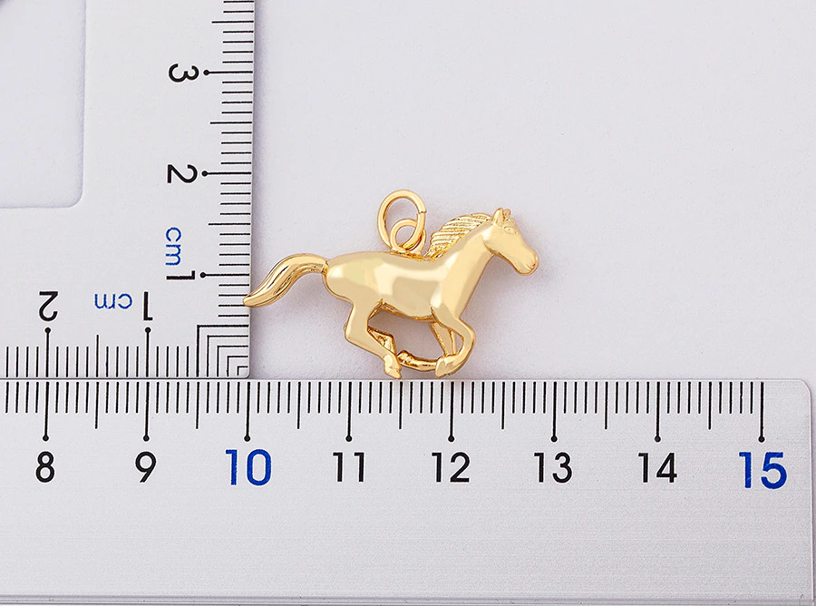 Women’s Fashion Jewelry Gold Running Horse Pendant Necklace 342