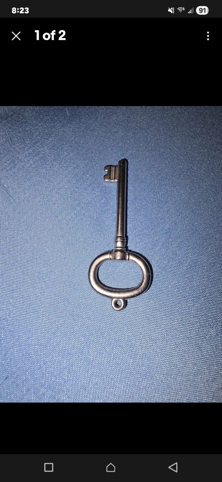 Cast Titanium Key Pendant/Charm For Necklace