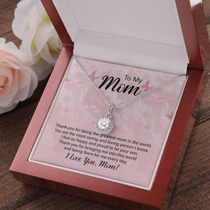 To My MOM necklace Mother’s day Birthday christmas heartfelt Gift from son