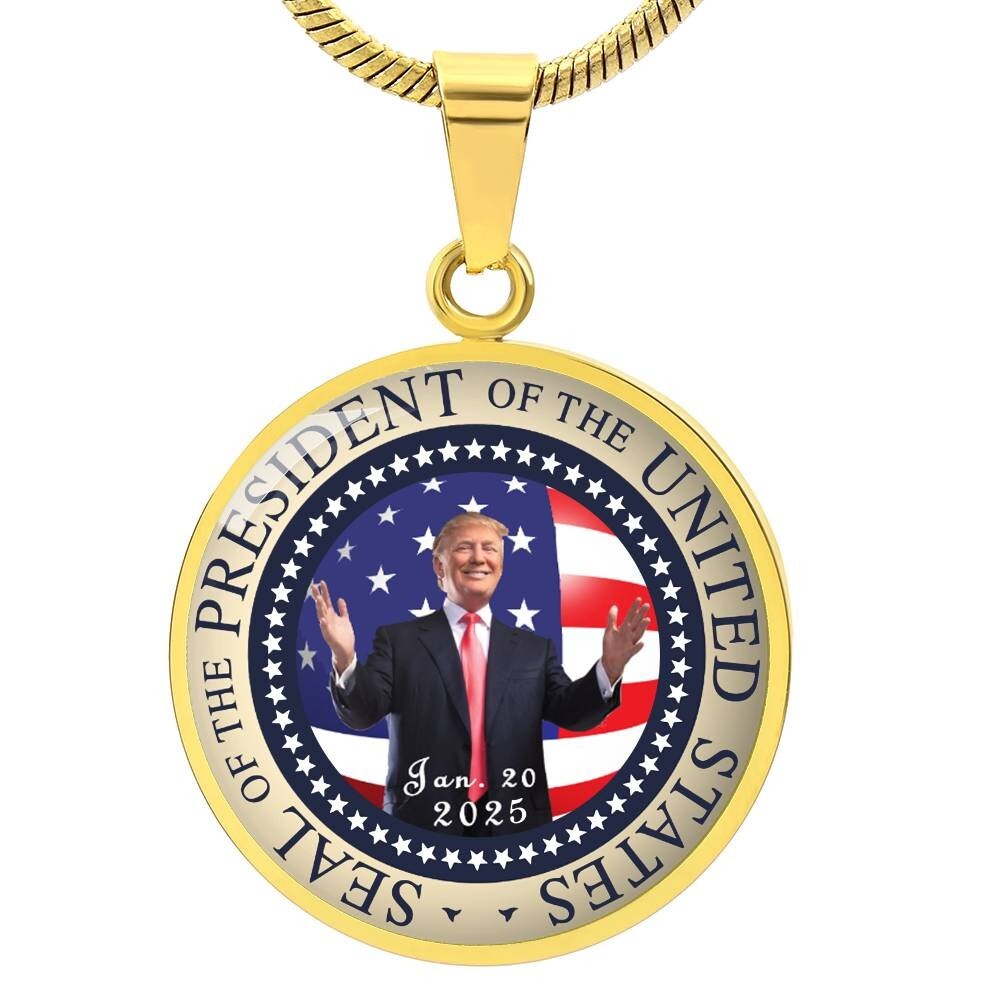 Seal Of The President Donald Trump 2025 Necklace Pendant 20th Jan Inauguration
