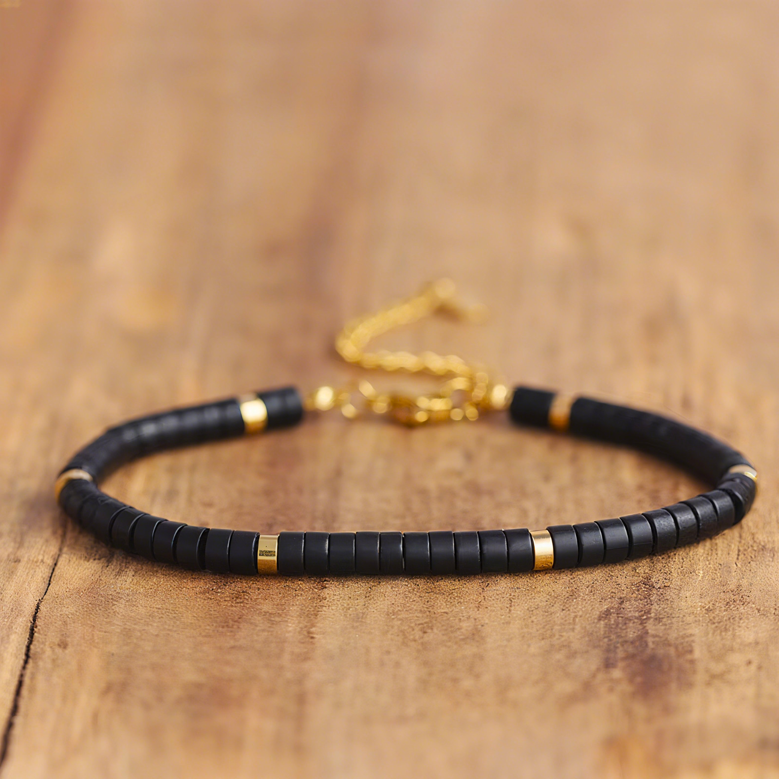 Black Tourmaline Bracelet Healing Protection Balance Gemstone Dainty Bracelet
