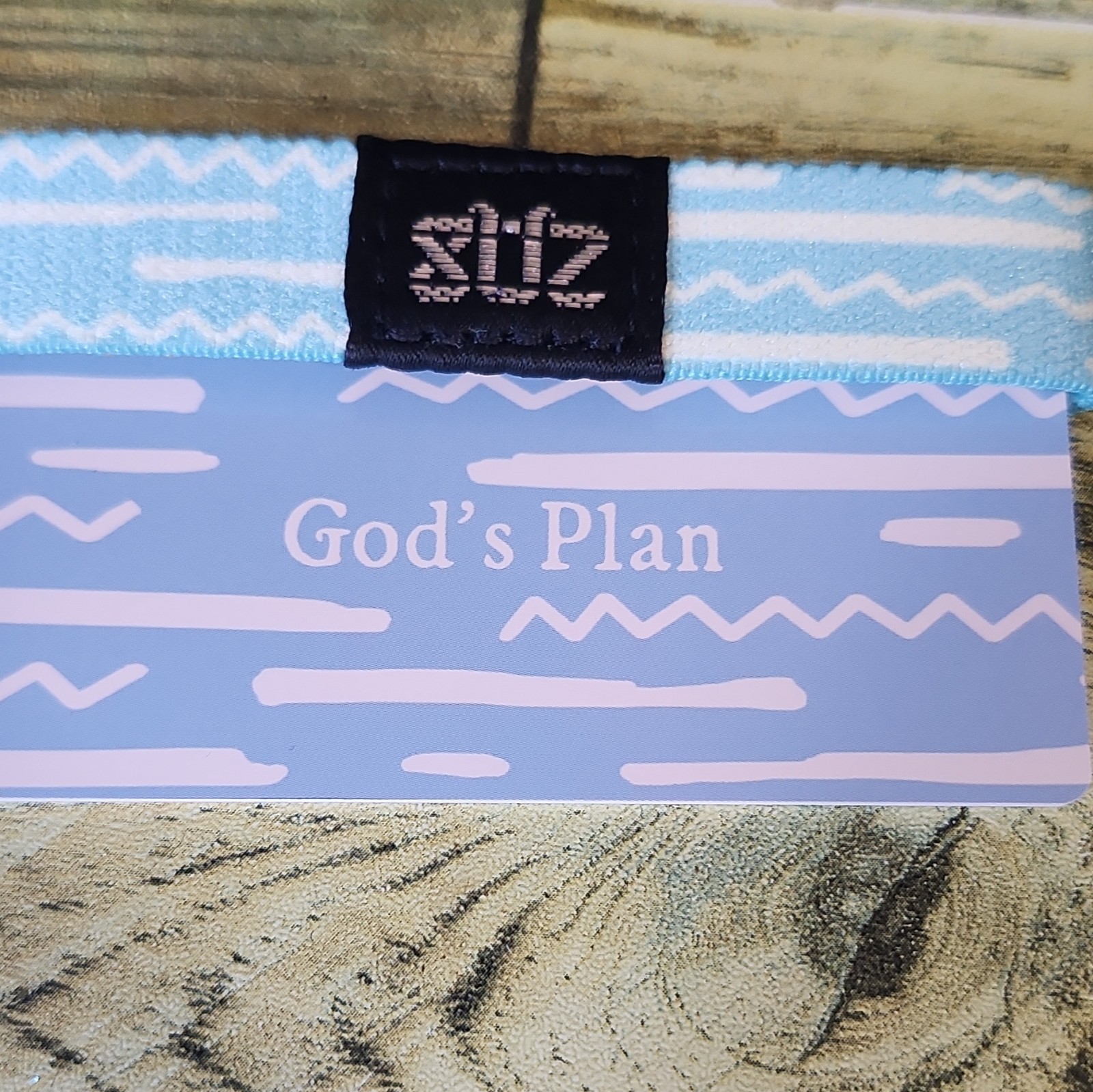 ZOX Fabric Wristband Bracelet “God’s Plan” Jeremiah 29:11 Blue White
