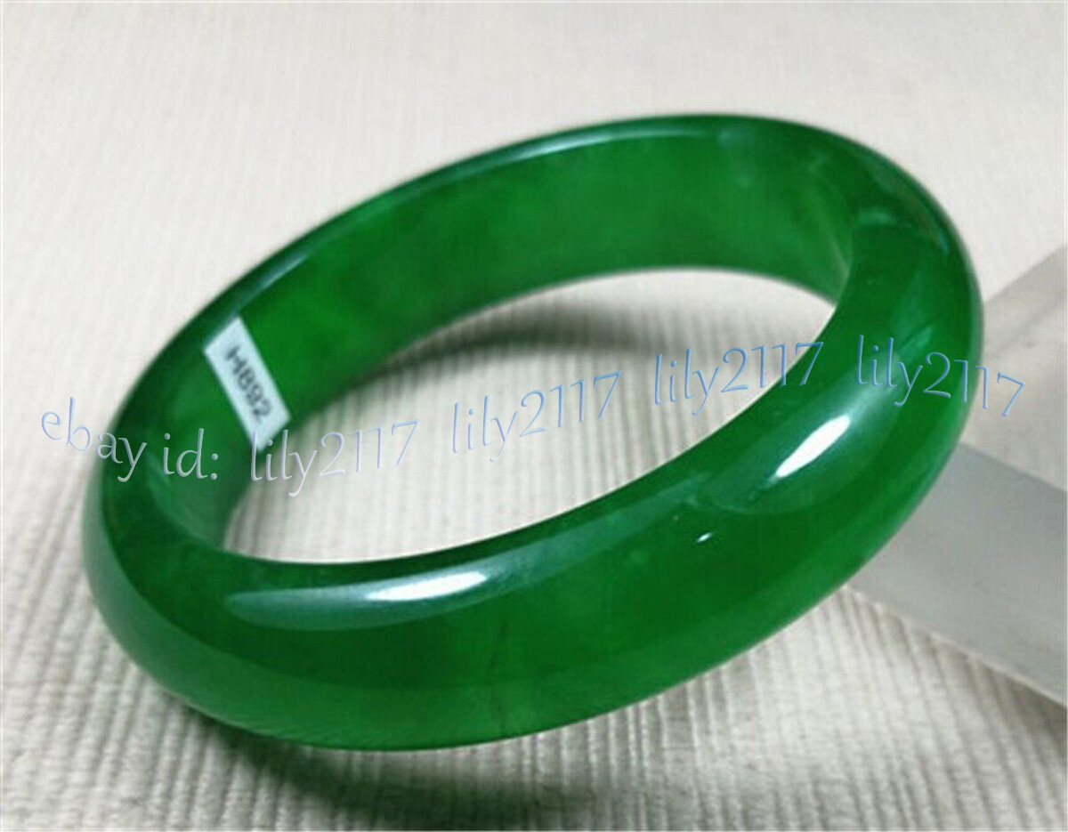 Real Natural Green Jade Jadeite Gemstone Bangle Bracelet Jewelry Amulet 56-64mm