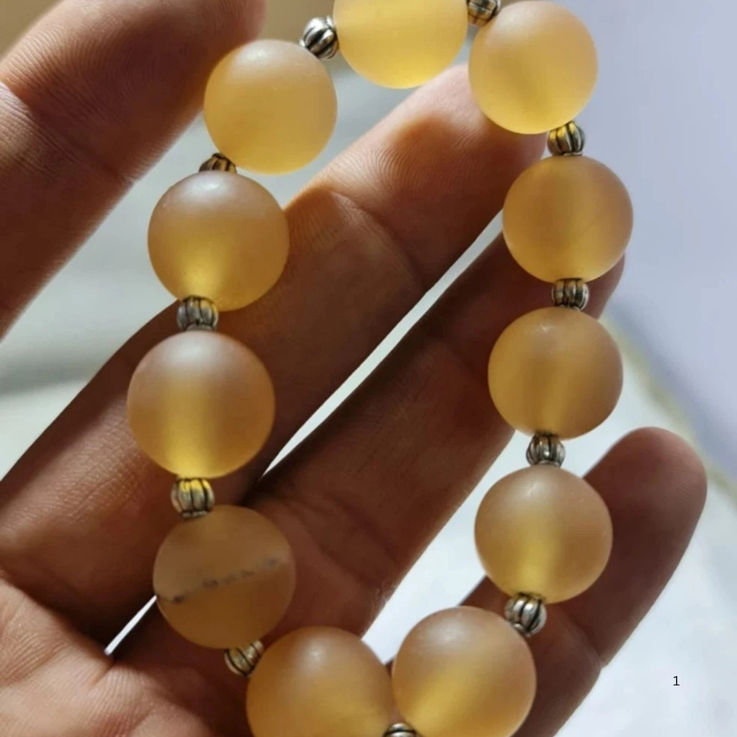 Genuine Yellow Honey Calcite 10mm Stretch Bracelet Natural Gemstone Jewelry