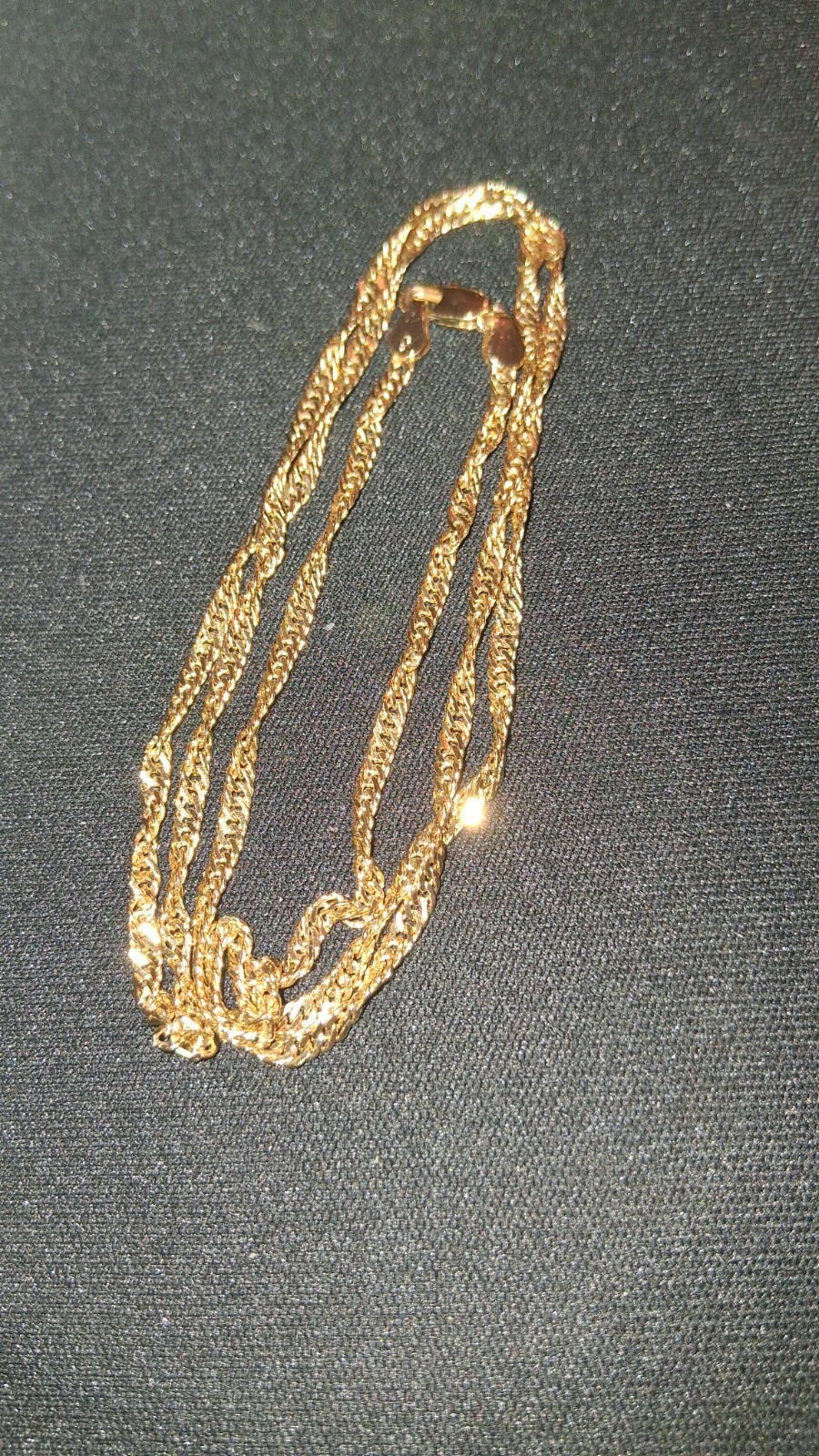Twisted Goldtone Chain Necklace 24″ ATI CN Lobster Closure