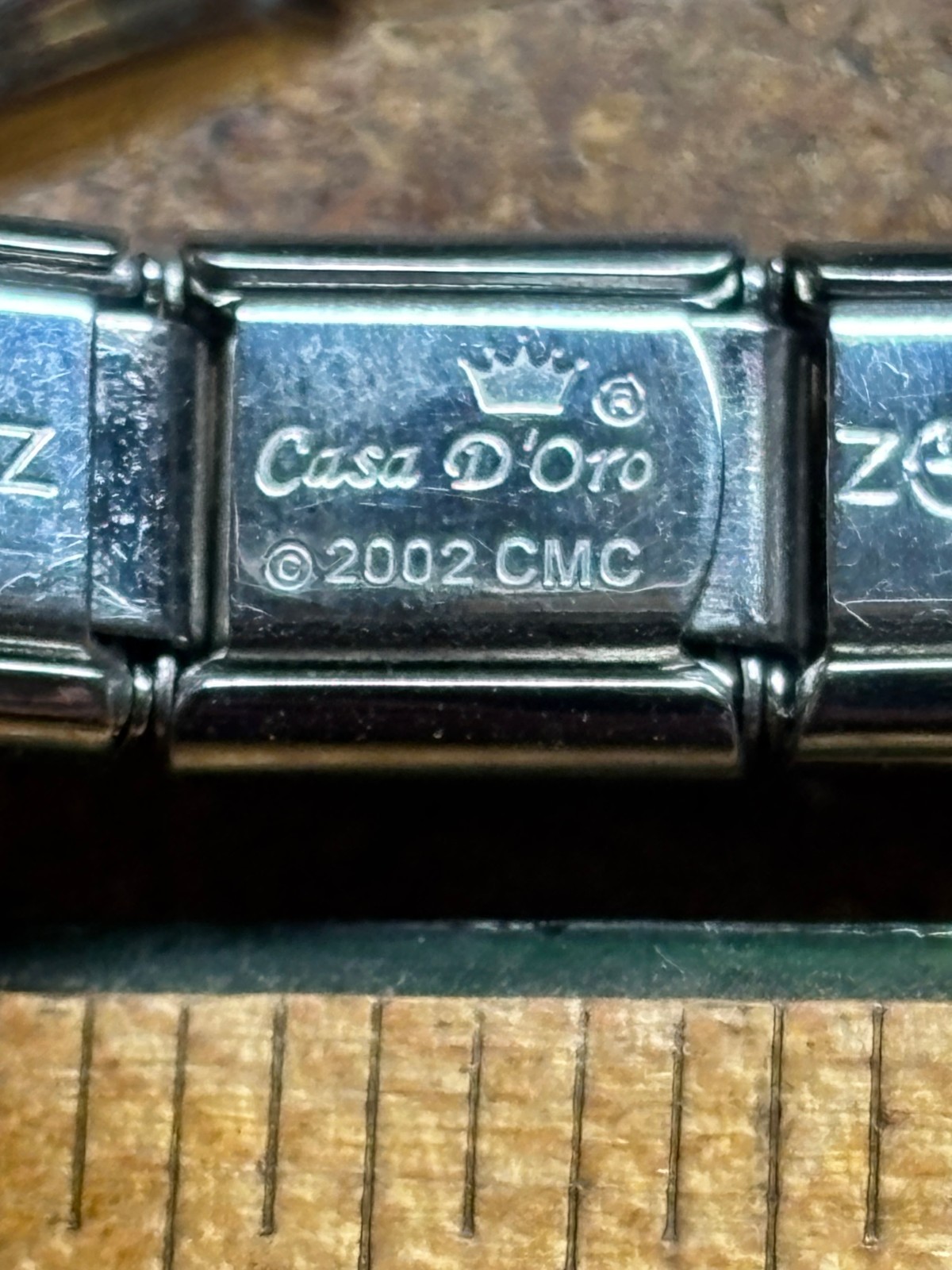 ZOPPIN stainless steel stretch link CHARM BRACELET Junior Mints CASA d’Oro GOLD