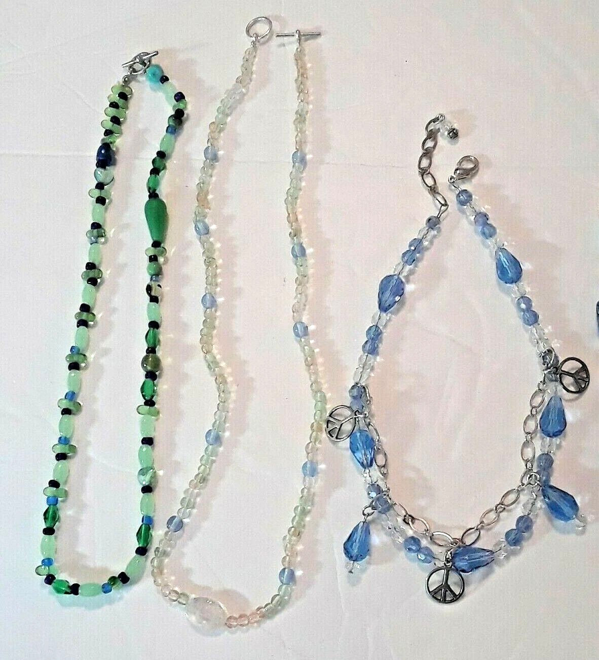 Beautiful colorful necklaces. Crystal, Glass, gem beads. moon glow, art glass +