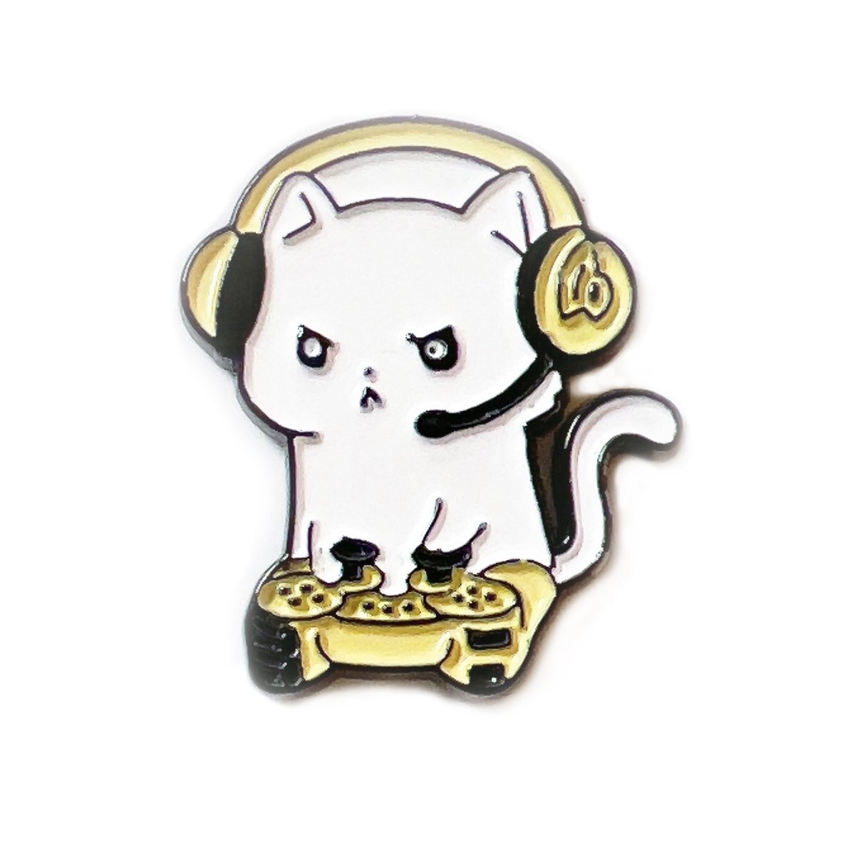 Cat Enamel Pin Gamer Cat Anime Pin Badge Lapel Brooch for Cat Lovers