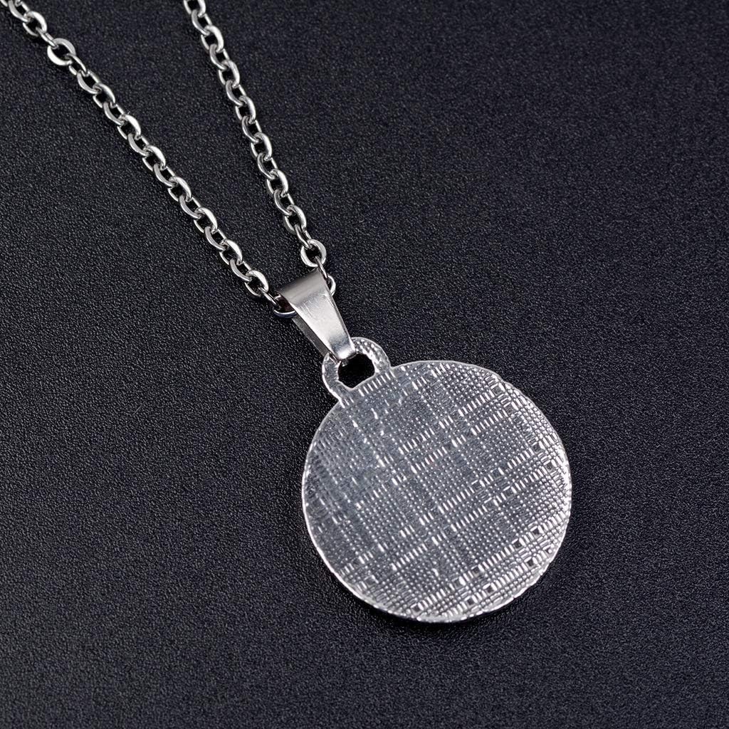 19.29″ Stainless Steel Rolo Chain with Color Changing Yin Yang Pendant Necklace