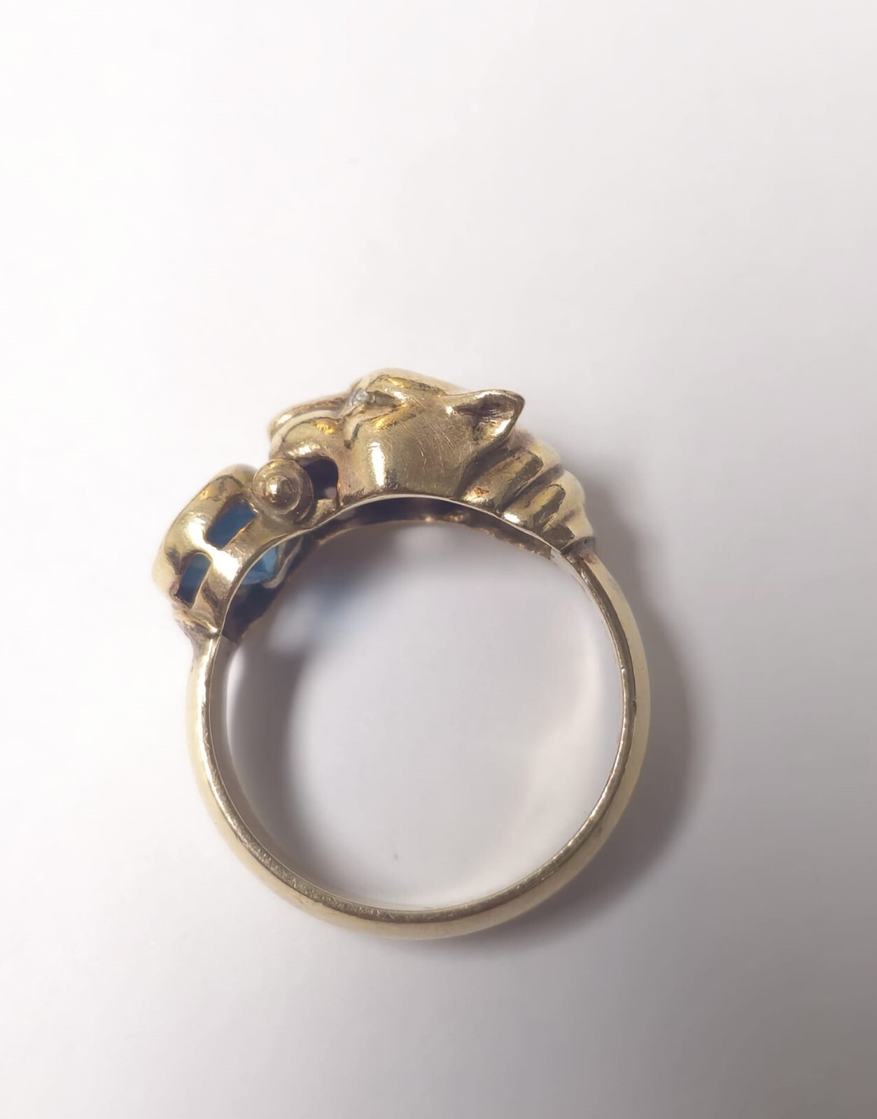 0.80ct Topaz Panther Ring in 14k Gold