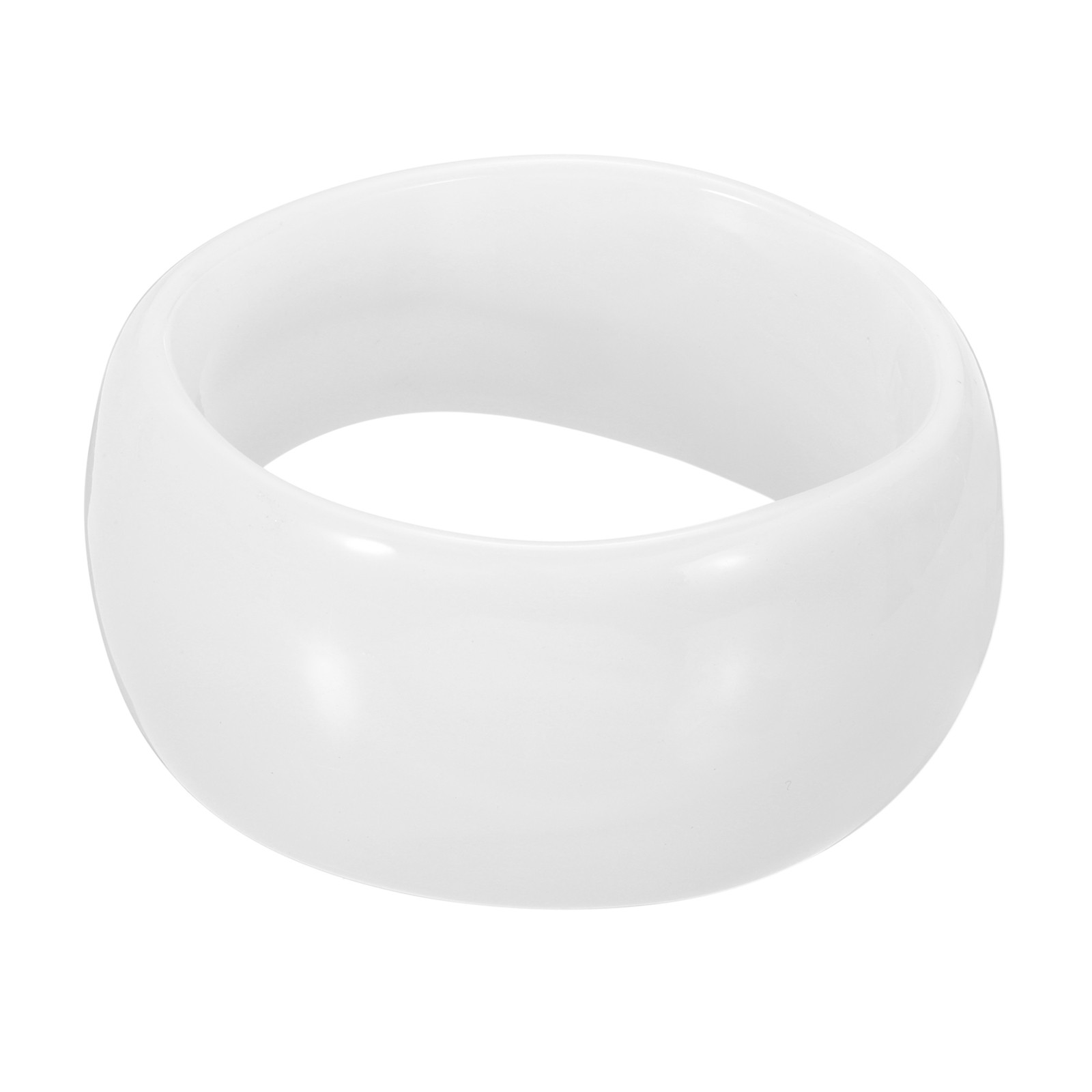 Acrylic Resin Bracelet Chunky Vintage Wrist Bangles, White
