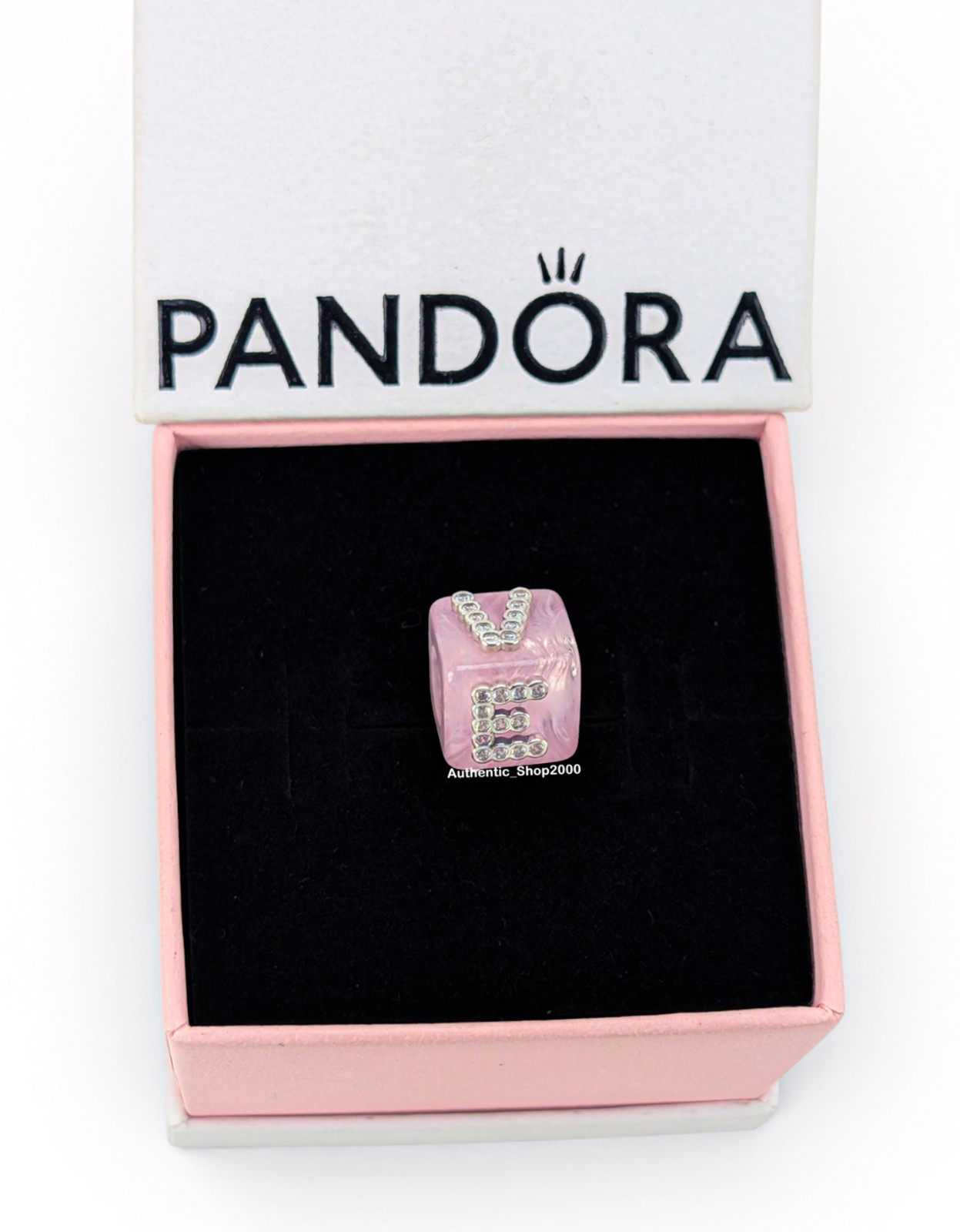 New 100% Authentic PANDORA 925 Ale Pink Murano Glass Love Cube Charm 794433C01