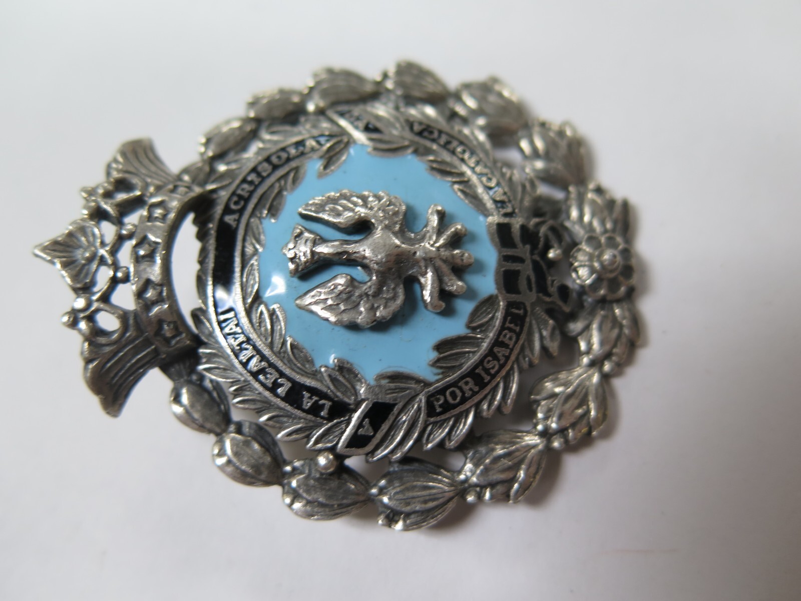 VTG CORO LA LEALTAI ACRISOLA POR ISABEL LA CATOLICA Eagle Crest Crown BROOCH