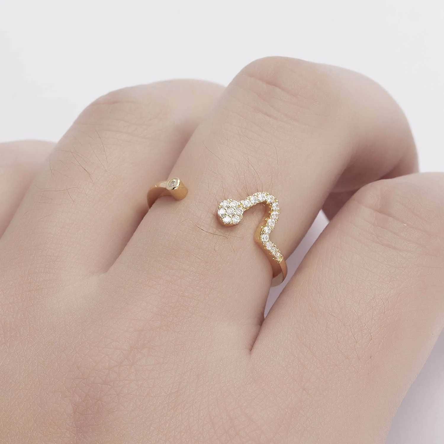 Womens Constellation Ring With Rhinestone Inlay Geometric Aluminum Alloy