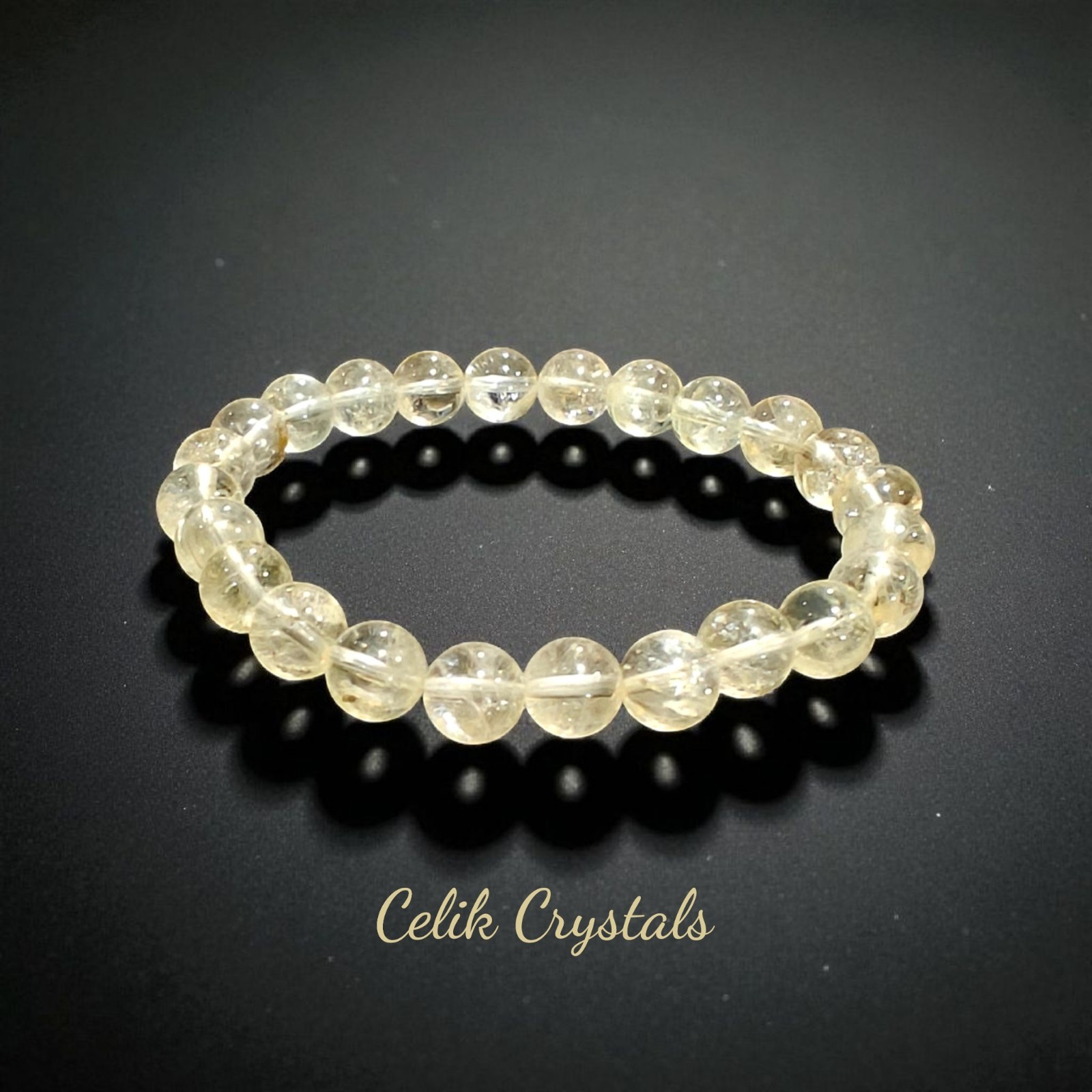 High Quality Citrine NO DYE OR HEAT Natural Stones 8mm Stretches Unisex