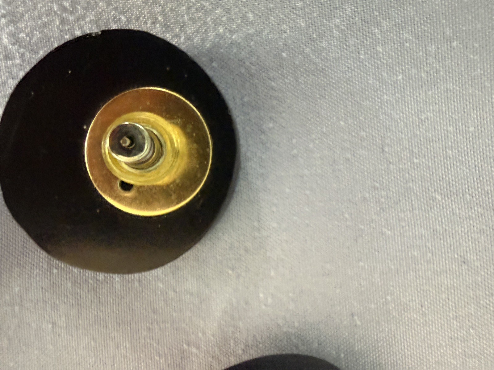 Vintage, pierced earrings, not sure if mother of pearl or a stone or resin, look