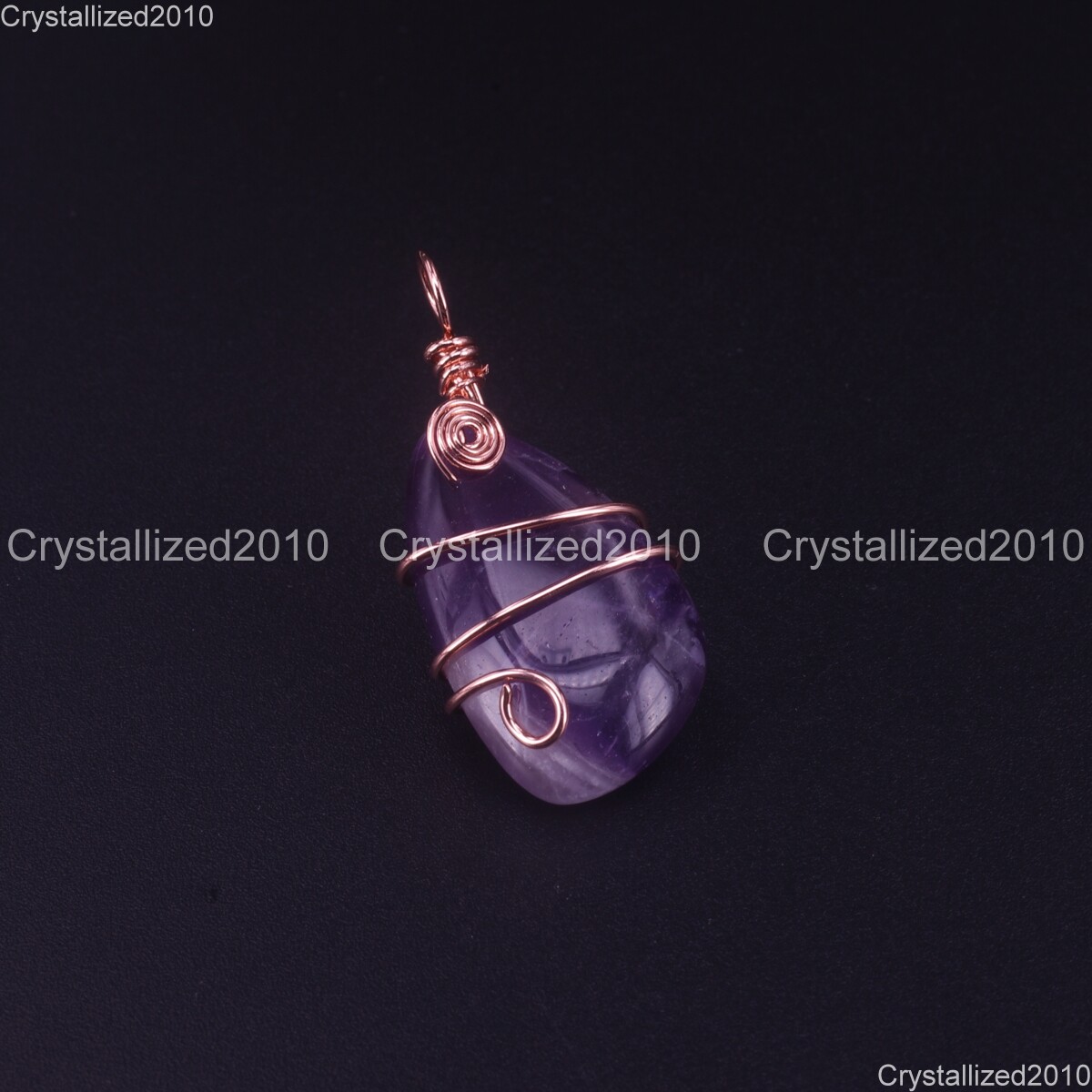 Natural Gemstones Teardrop Drop Handmade WireWrap Healing Reiki Beads Pendant
