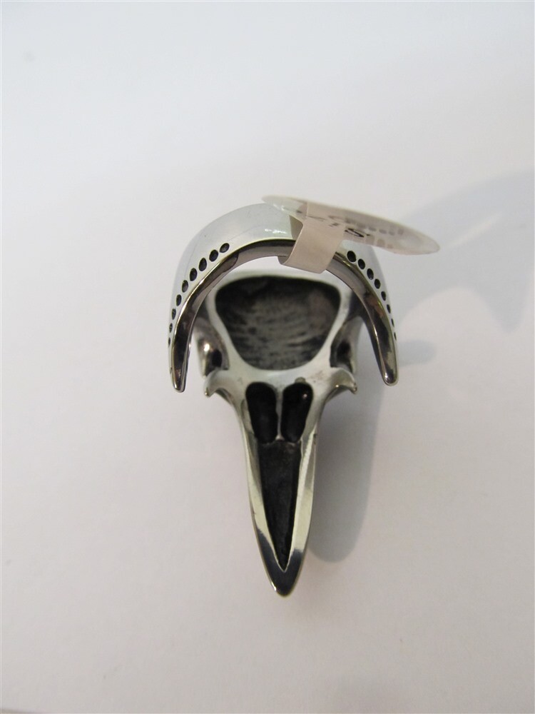 Raven / Crow Skull Gothic Polished Ring
