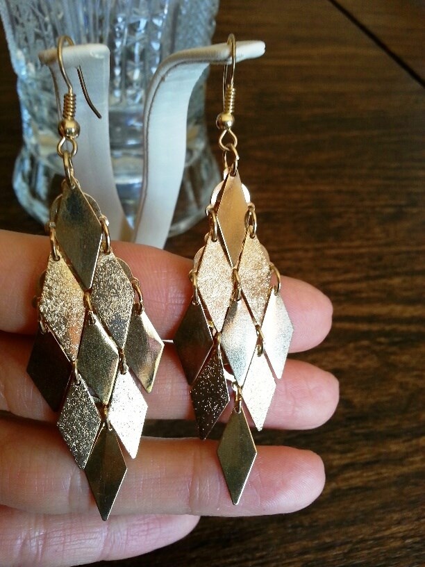 Beautiful long shiny earrings