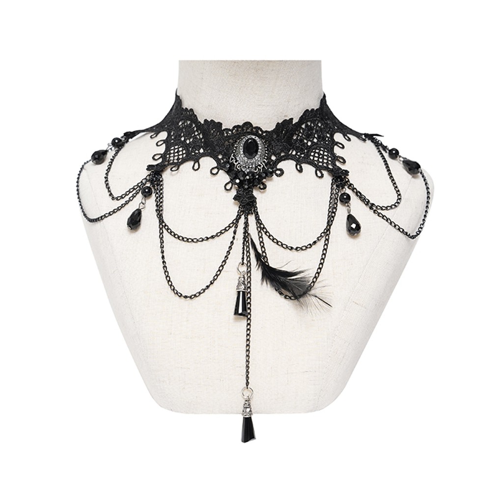 Punk Vintage Lace False Collar Women Accessories Gothic Jewelry Lace Necklaces