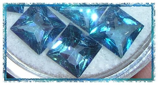 Neptune Garden Mystic Gems-6mm Princess Cut – Matched Set of Two – 2.70-3.00 ctw