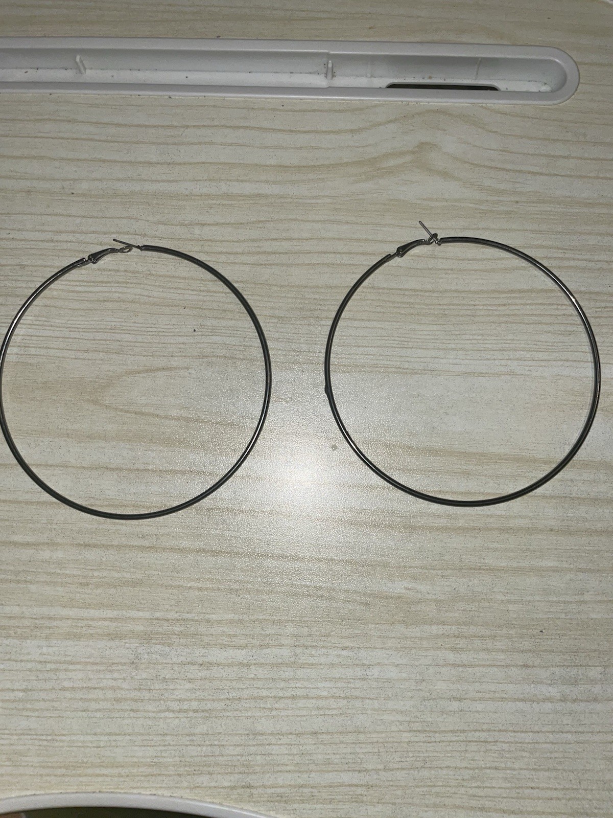 Giant Hoop Earrings Never Worn Brand New Not Sure What Size Or Diameter
