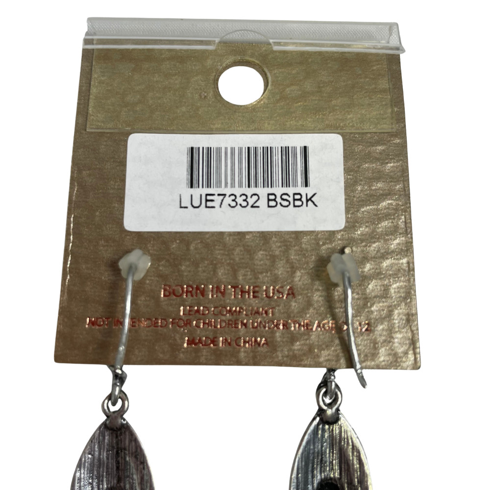 Mia Inspirations Black Silver Dangle Earrings By Kim Min Sun Lead Compliant