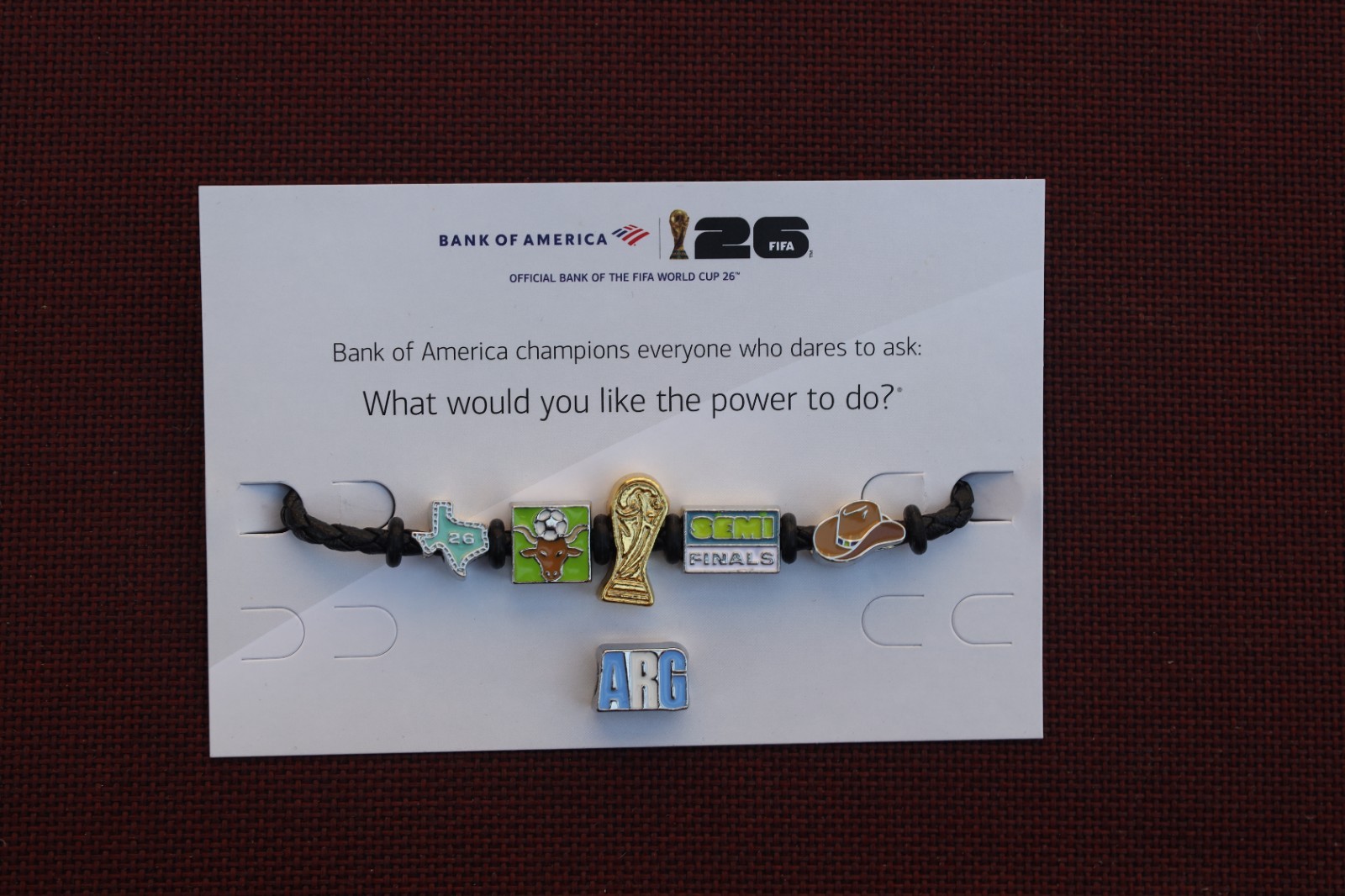 Semi Final FIFA World Cup Charm and Dallas Bracelet 2026 Bank Of America Limited