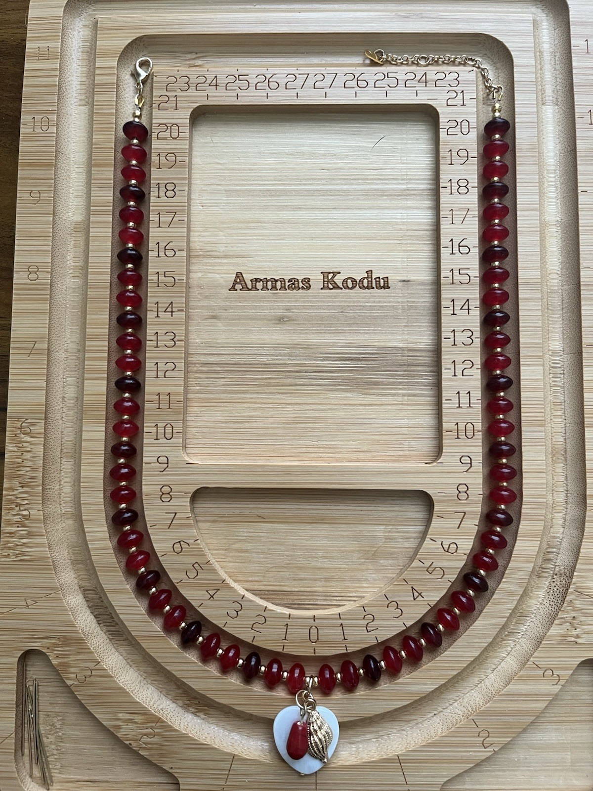Handmade Cherry Red Charm Necklace 40cm/16in