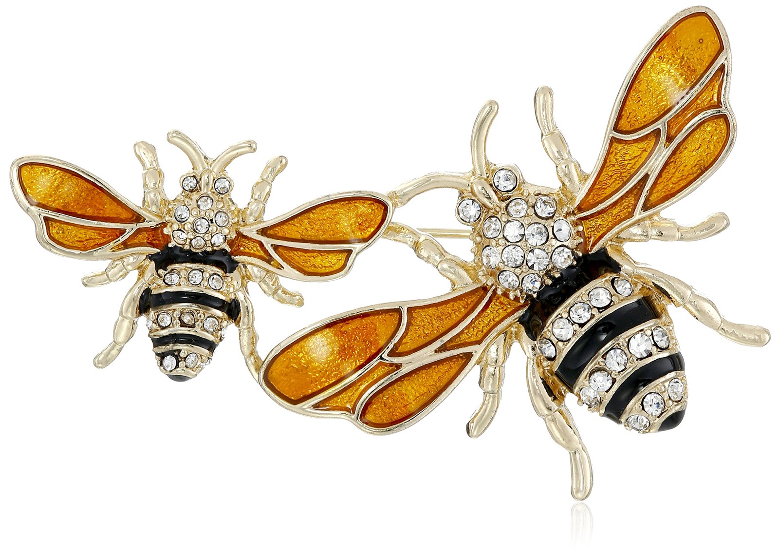 Classics Goldtone and Yellow Bee Brooch Pin