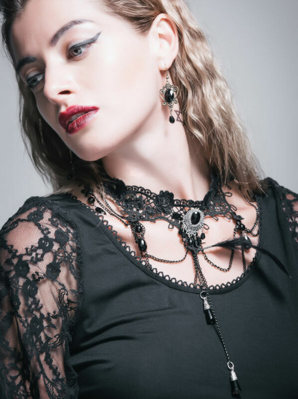 Punk Vintage Lace False Collar Women Accessories Gothic Jewelry Lace Necklaces
