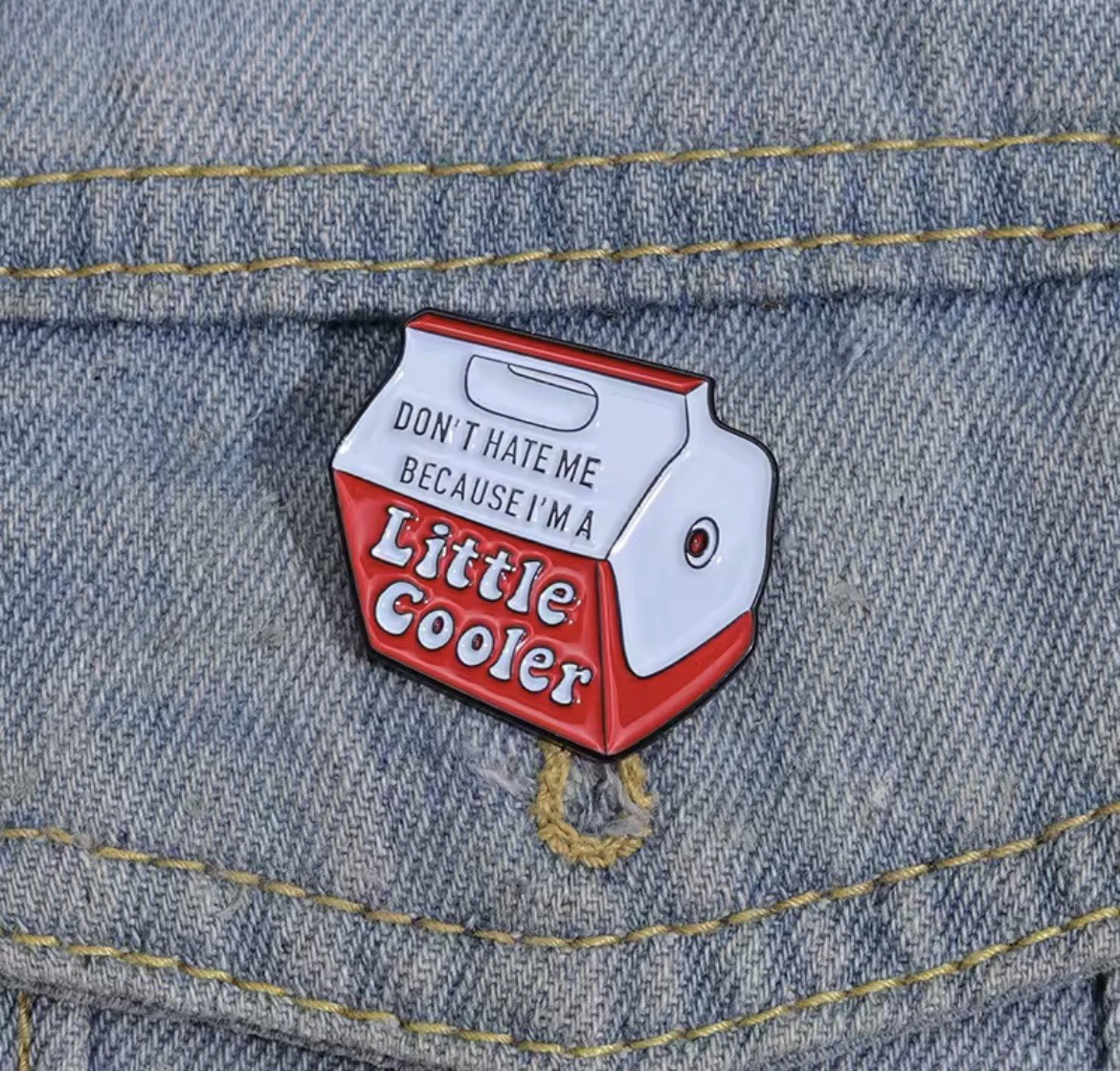 Little Cooler Style 1pc Pin Rubber Backer Humor Don’t Hate Me Fun FREE SHIPPING