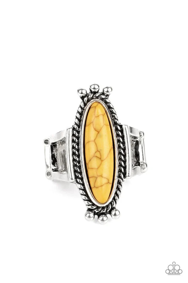 paparazzi yellow flexible ring