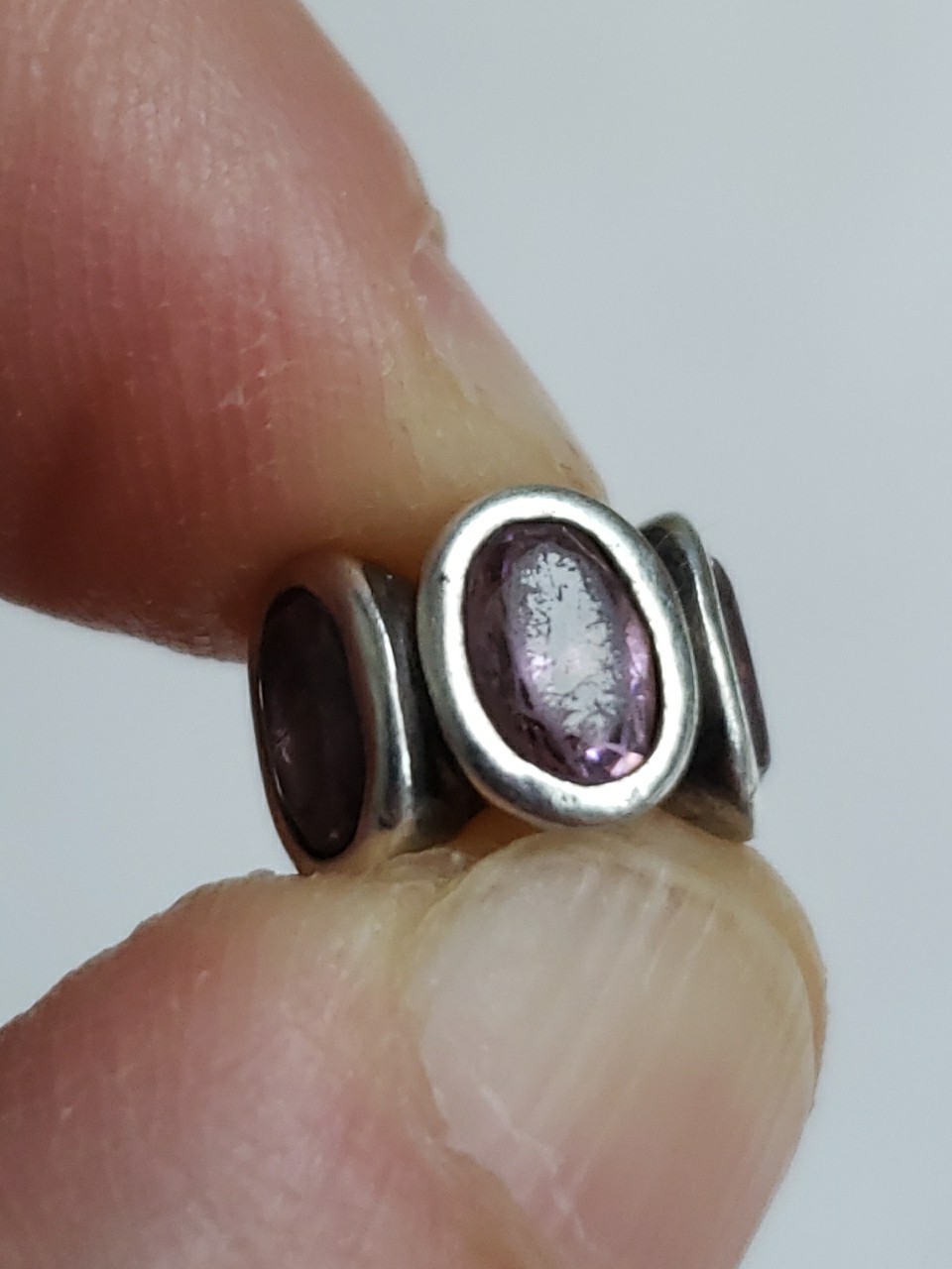 Pandora S925 ALE Pink CZ Oval Lights Charm Read Description